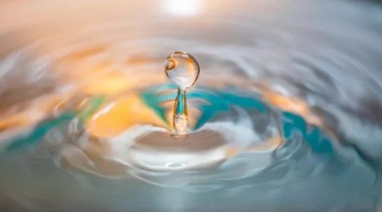 Water droplet on Inner Peace CBT & Wellness website